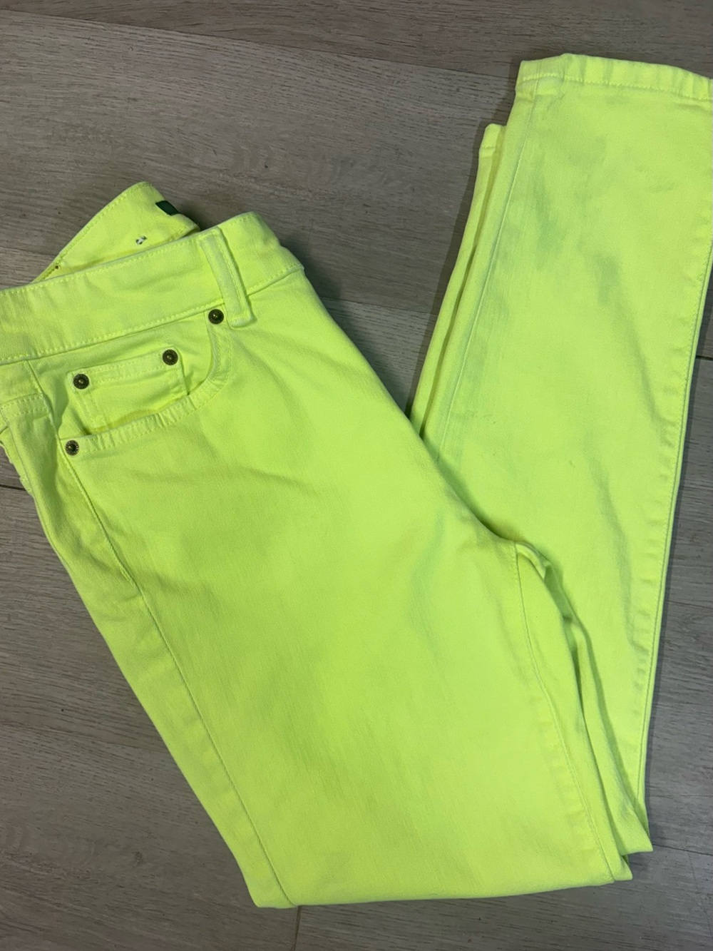 Lauren Ralph Lauren Neon Yellow Skinny Jeans
